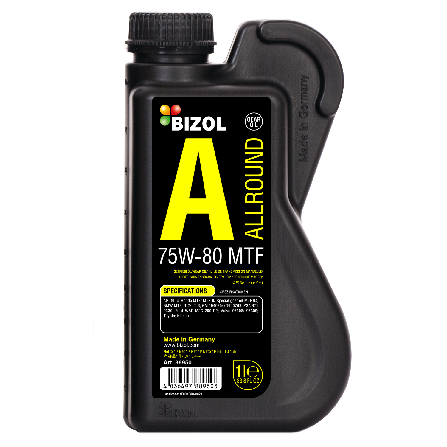 BIZOL Allround Gear Oil Getriebeöl MTF 75W-80 - 1 Liter