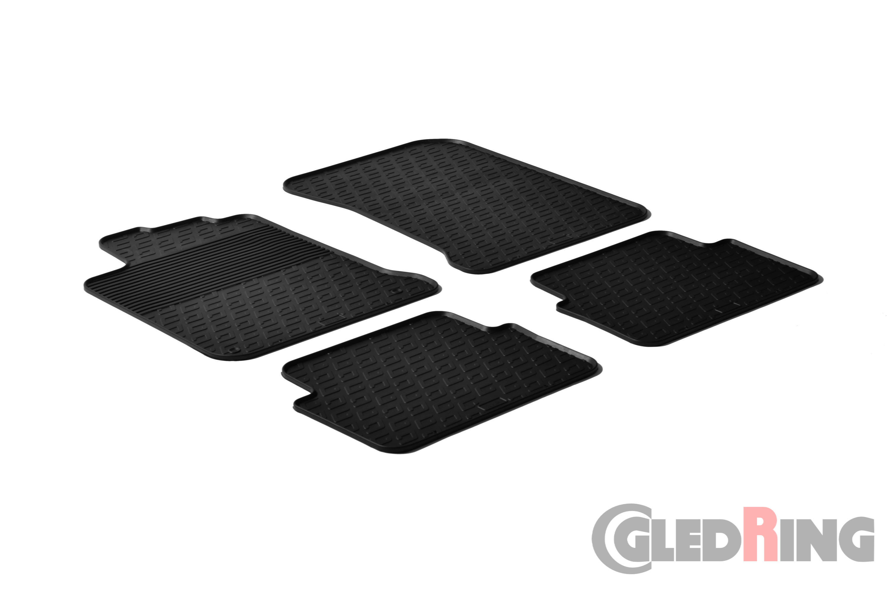 Original Gledring Passform Fußmatten Gummimatten 4 Tlg. - RENAULT Laguna III. 2007->