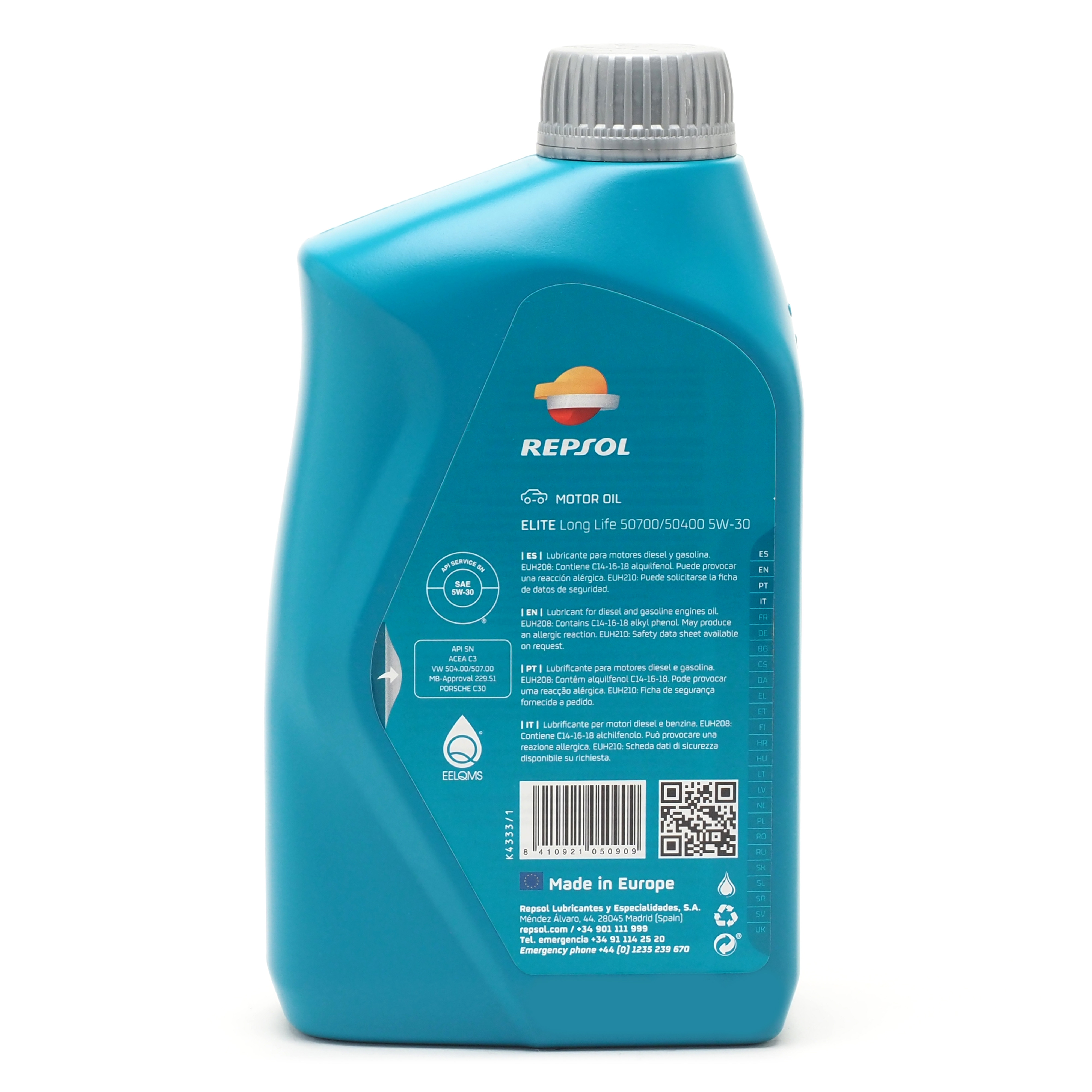 Repsol Motoröl ELITE LONG LIFE 50700/50400 5W30 1 Liter