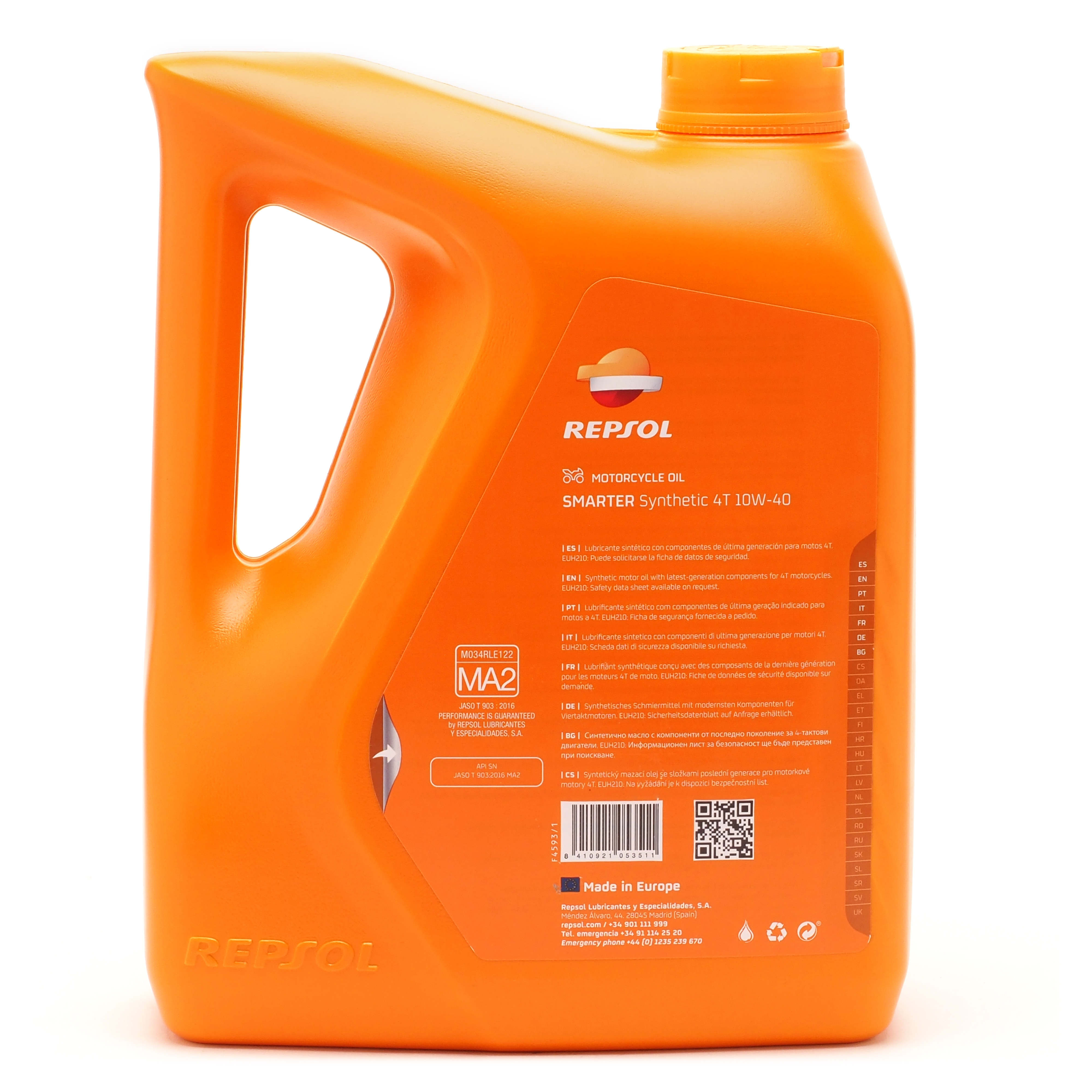 Repsol Motorrad Motoröl MOTO SINTETICO 4T 10W40 4 Liter