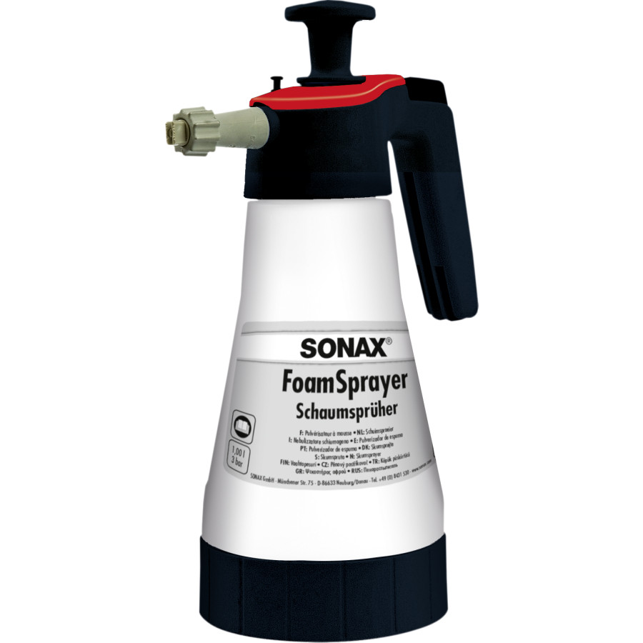SONAX FoamSprayer 1l NEU 1 Stk. Schaumsprüher für ein gleichmäßiges Schaumbild und ein noch gründlicheres Reinigungsergebnis, Art-Nr. 04965410