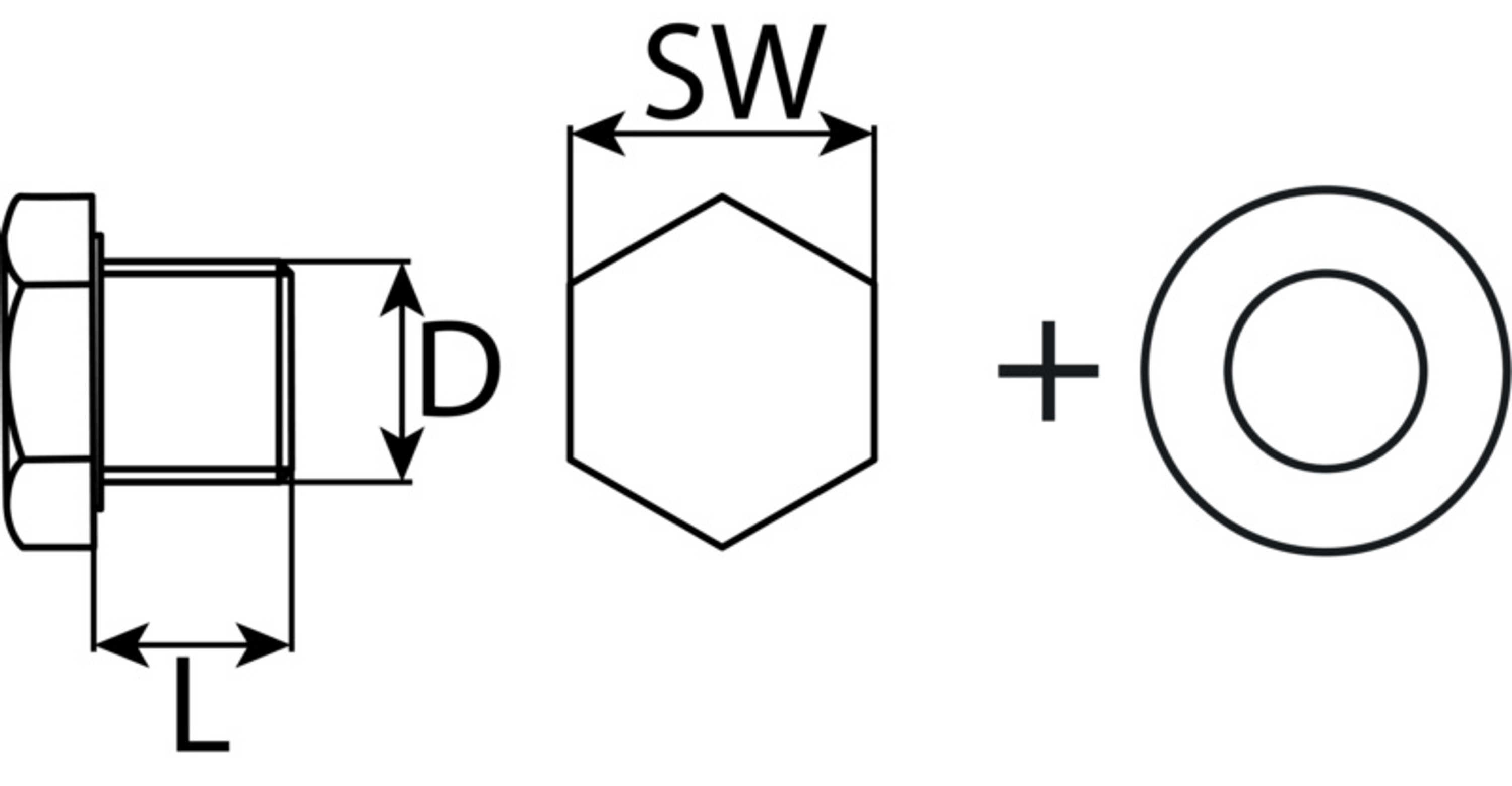 Ölablassschraube R3/8" x 11, mit Dichtring, Stahl verzinkt 1Stk.