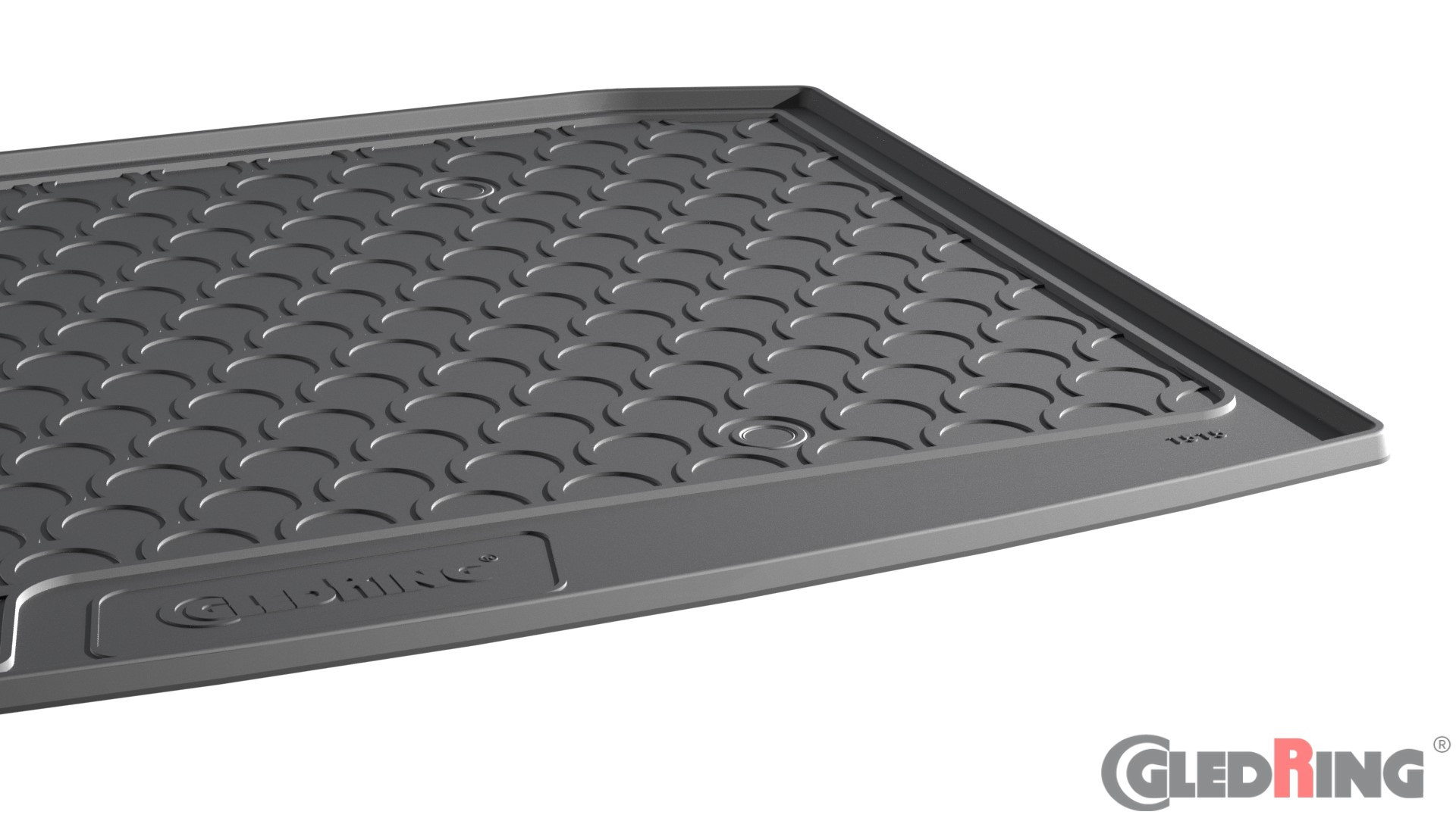 Original Gledring Premium Gummi Kofferraummatte - SKODA Karoq 2WD (Tiefer Boden) 2017->