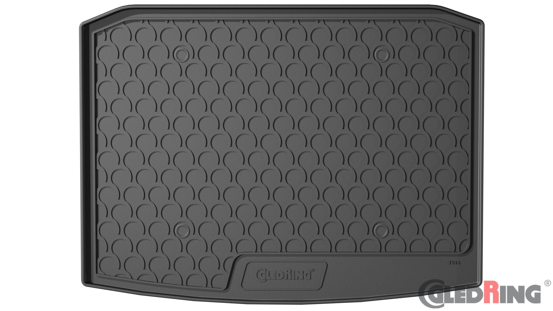 Original Gledring Premium Gummi Kofferraummatte - SKODA Karoq 4 WD (Tiefer Boden) 2017->