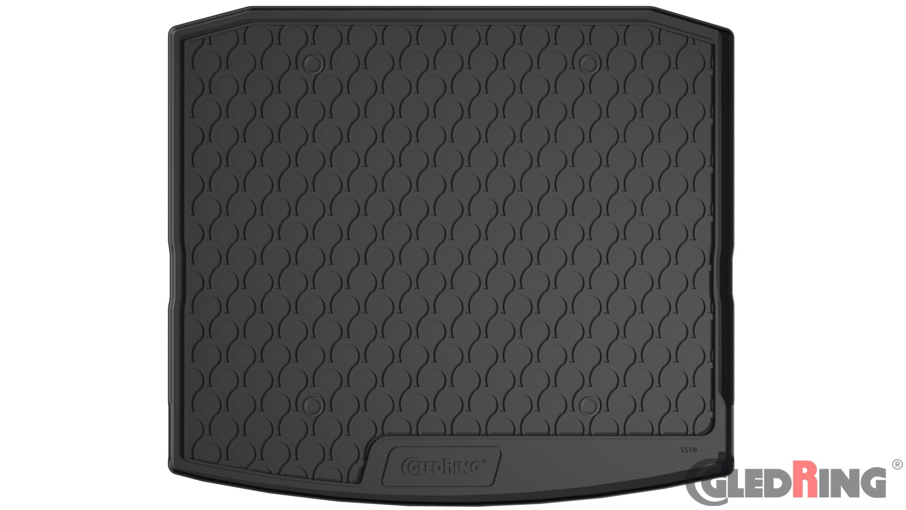 Original Gledring Premium Gummi Kofferraummatte - SKODA Kodiaq (Unterer Boden, Ohne Ersatzrad / Nicht für variablen Boden) 03.2017-2024