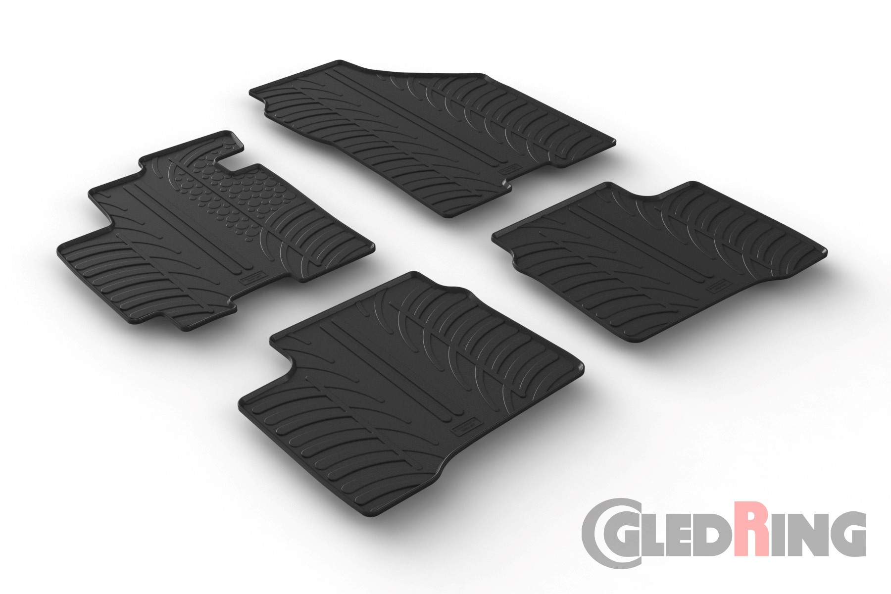 Original Gledring Passform Fußmatten Gummimatten 4 Tlg. - SUZUKI Swift 05.2017-2024 (5 Türig)