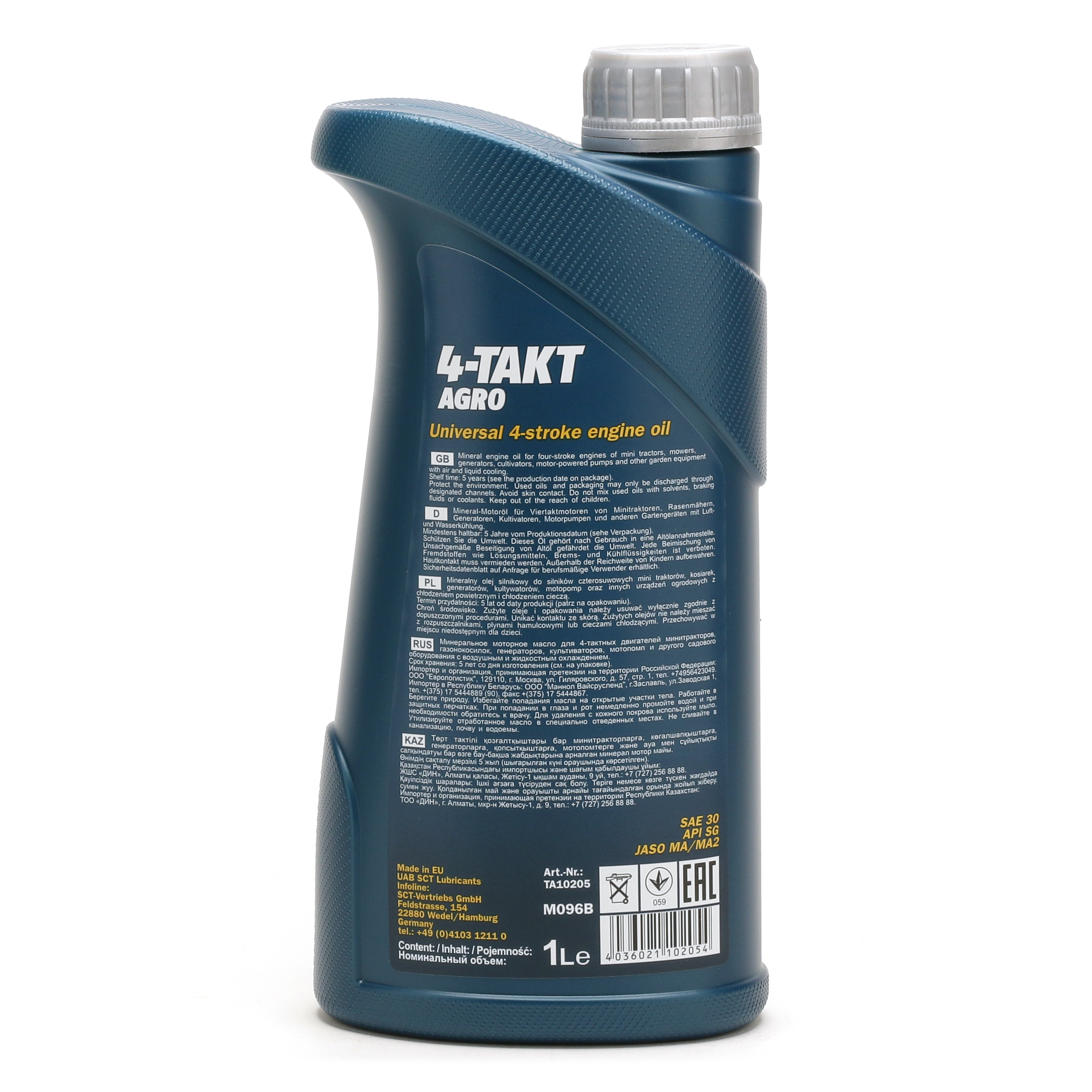 Mannol 7203 4-Takt Agro SAE 30 Motoröl 1l Flasche