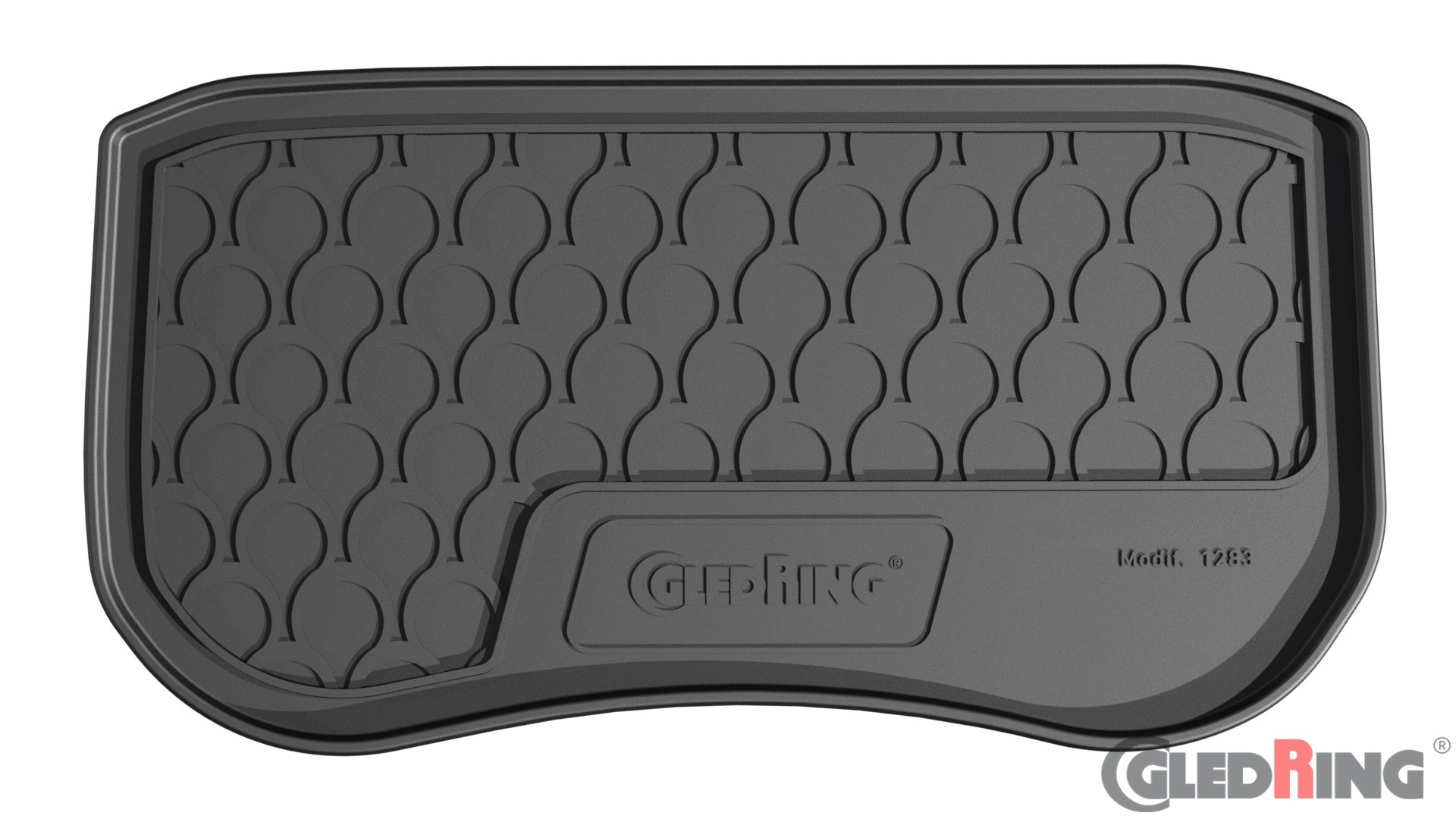 Original Gledring Premium Gummi Kofferraummatte - TESLA Model 3 Sedan (Vorderer Kofferraum) modif.2020->