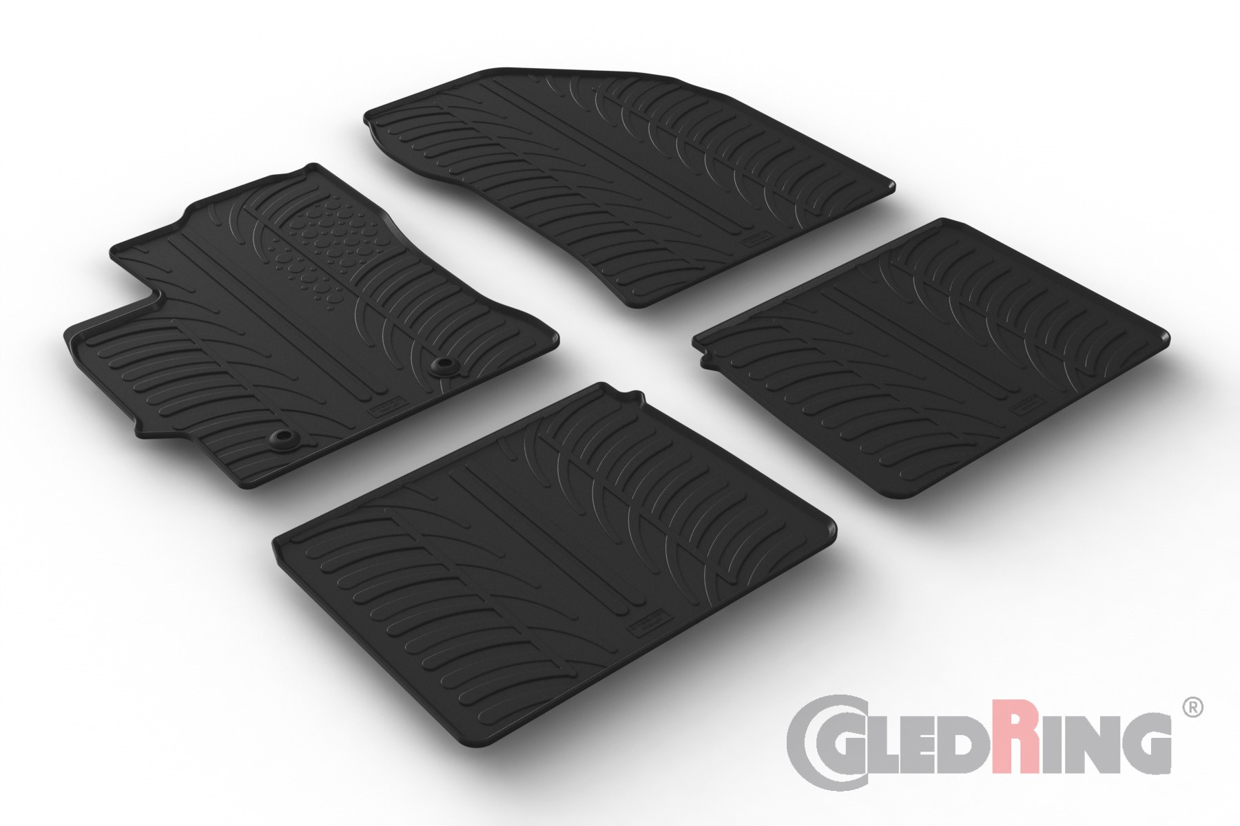 Original Gledring Passform Fußmatten Gummimatten 4 Tlg.+Fixing - TOYOTA Corolla 2013->