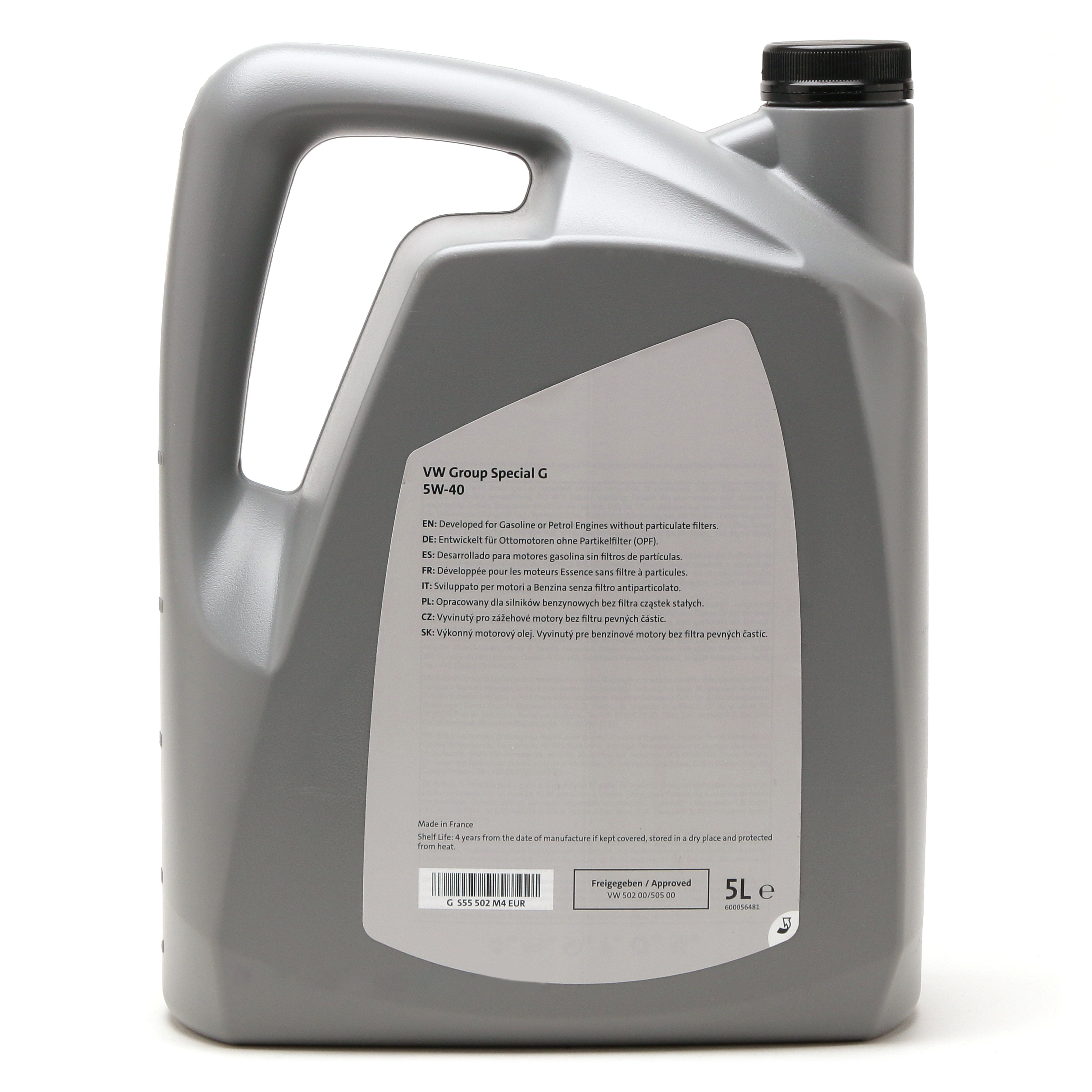 Original VW Special G SAE 5W-40 Motorenöl G S55 502 M4 EUR - 5L