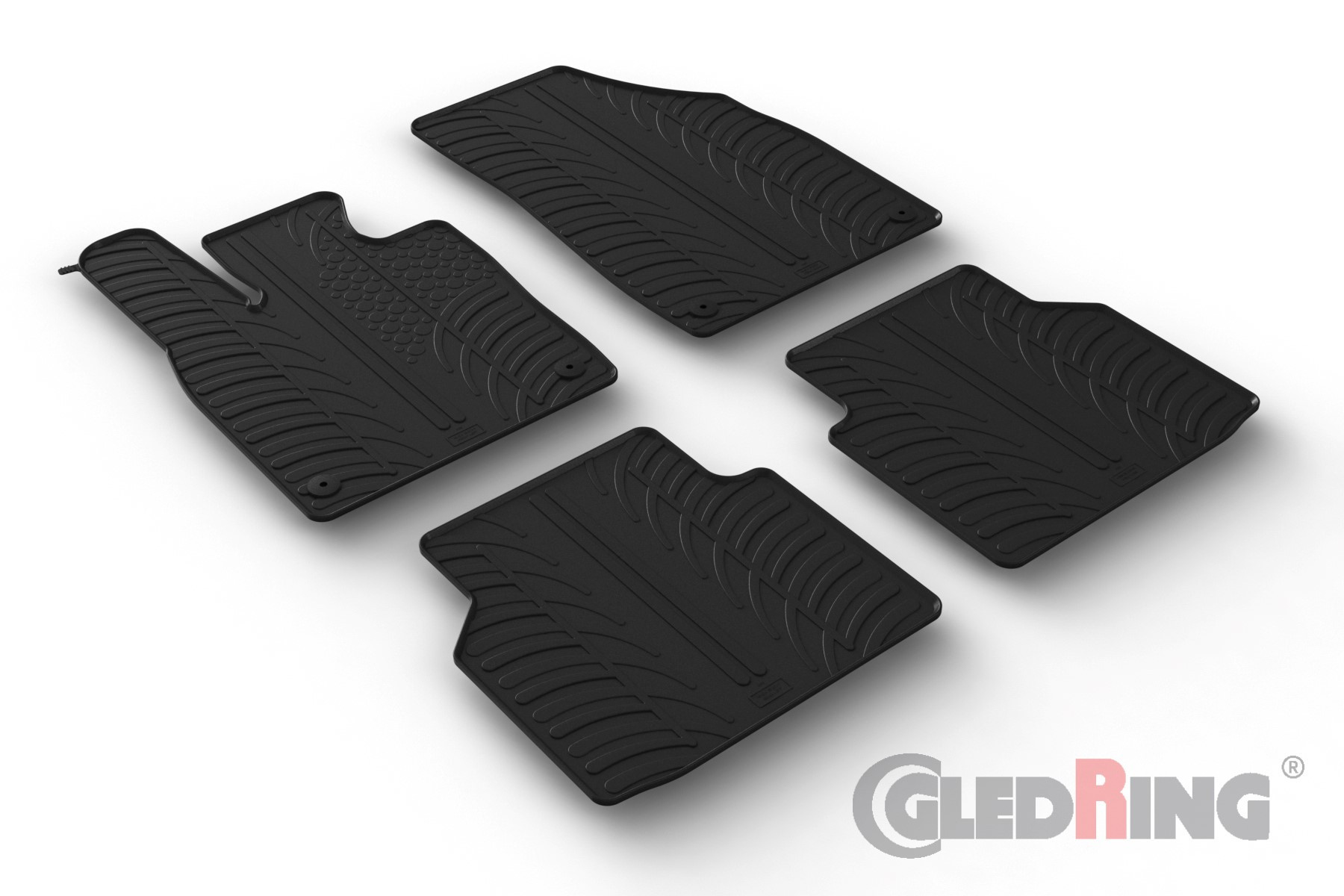 Original Gledring Passform Fußmatten Gummimatten 4 Tlg.+Fixing - VOLKSWAGEN e-ID4 Elektro 2021->