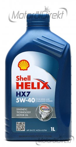 Shell Helix HX7 5W-40 Motoröl 1l