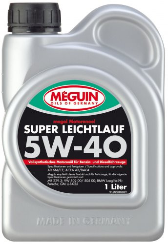 Meguin megol Motoröl Super Leichtlauf 5W-40 (vollsynth.) 1l
