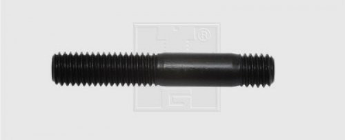 Stiftschraube 5.8 M8 x 35, Stahl blank thermisch geschwärzt, DIN 939