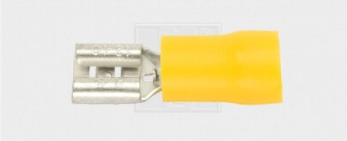 Flachsteckhülse 6,3/4-6mm², gelb 5Stk.