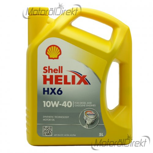 Shell Helix HX6 10W-40 Diesel & Benziner Motoröl 5Liter Shell Helix HX6 10W-40 Diesel & Benziner Motoröl 5Liter