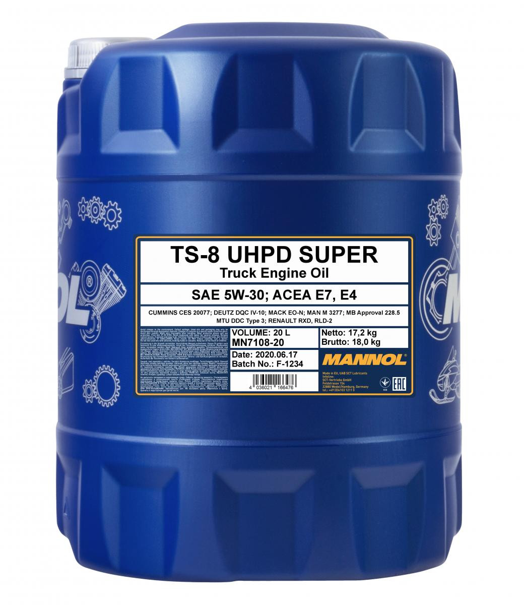 Mannol 7108 TS-8 SUPER UHPD Super 5W-30 LKW Motoröl 20l Kanister