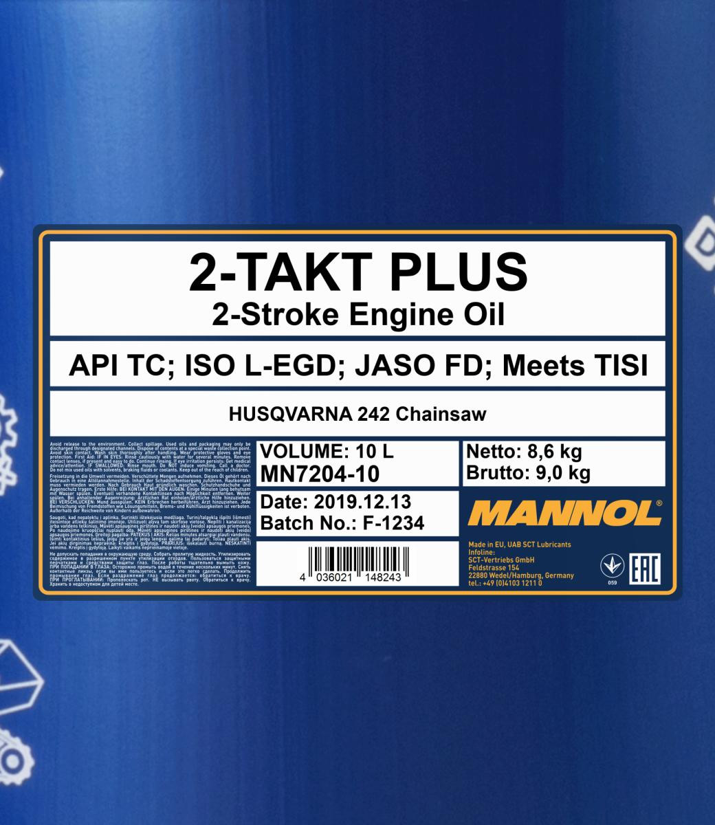 Mannol 7204 2-Takt Plus teilsynthetisches Motoröl 10l Kanister