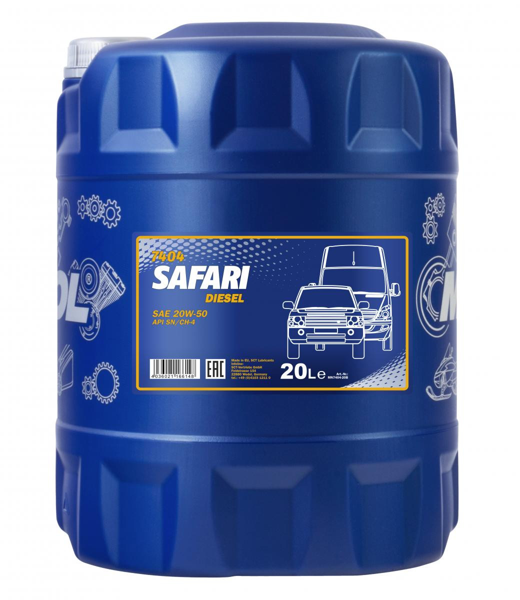 Mannol 7404 Safari 20W-50 mineralisches Motoröl 20l Kanister