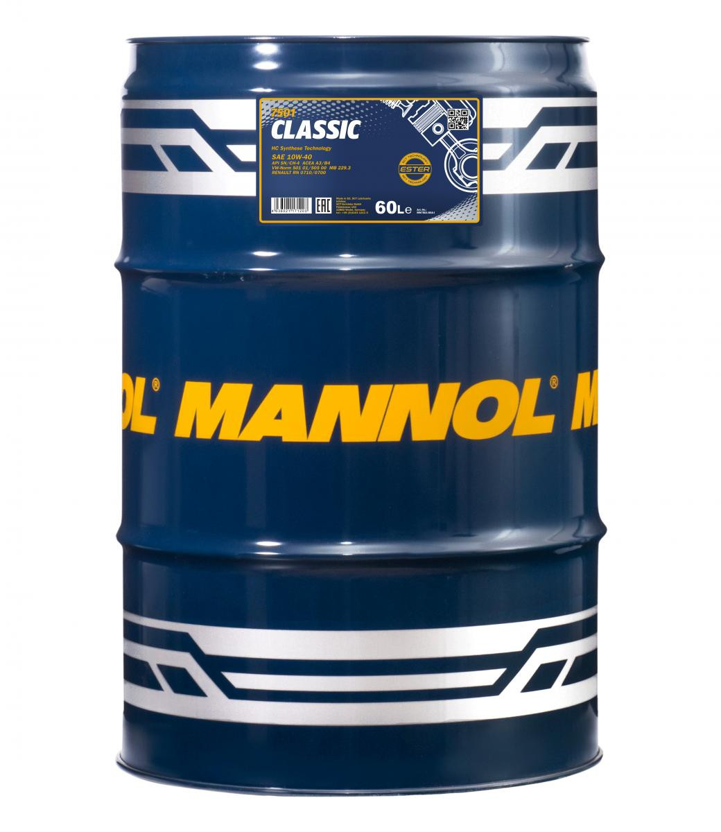 Mannol 7501 Classic 10W-40 synthetisches Motoröl 60l Fass