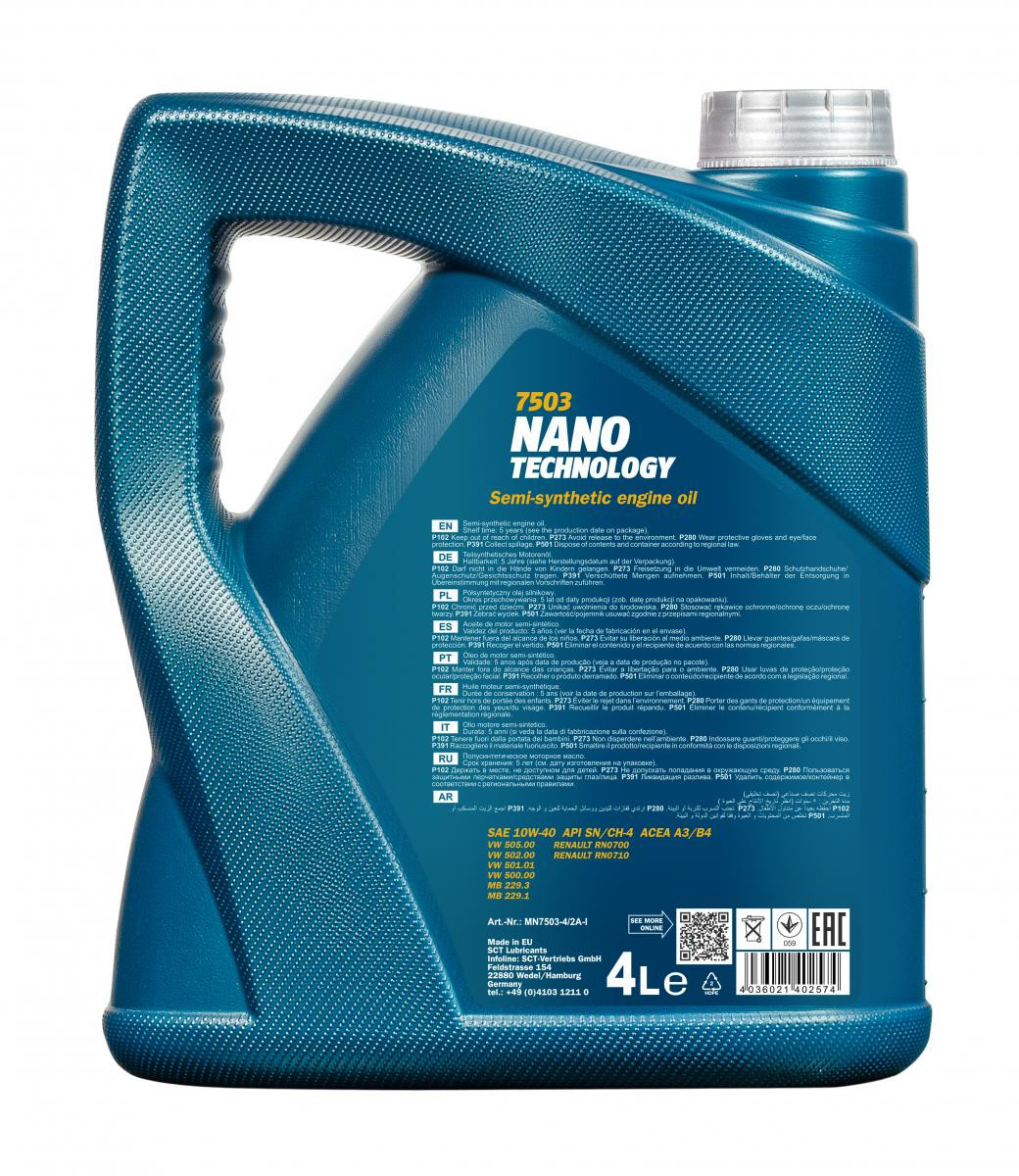 MANNOL Nano Technology 10W-40 Diesel & Benziner Motoröl 5Liter