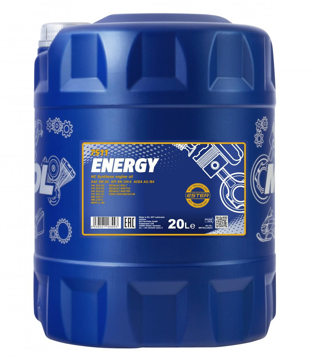 Mannol 7511 Energy 5W-30 synthetisches Motoröl 20l Kanister