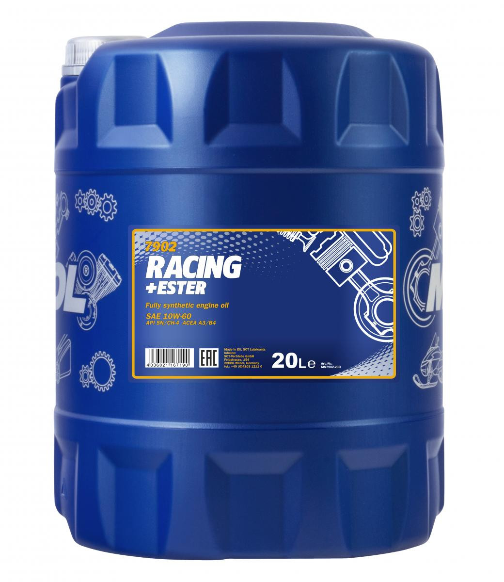 Mannol 7902 Racing + Ester 10W-60 synthetisches Motoröl 20l Kanister