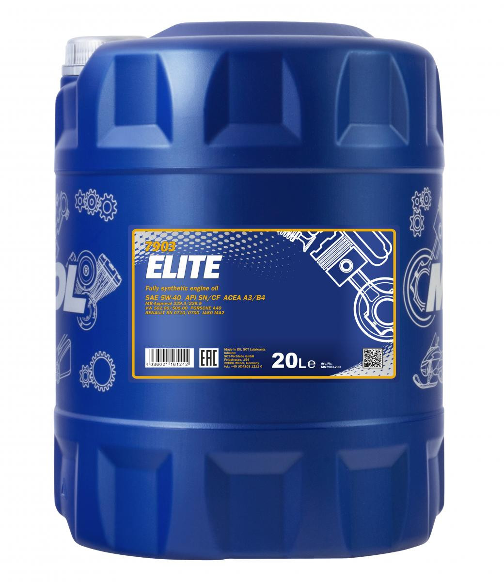 Mannol 7903 Elite 5W-40 synthetisches Motoröl 20l Kanister