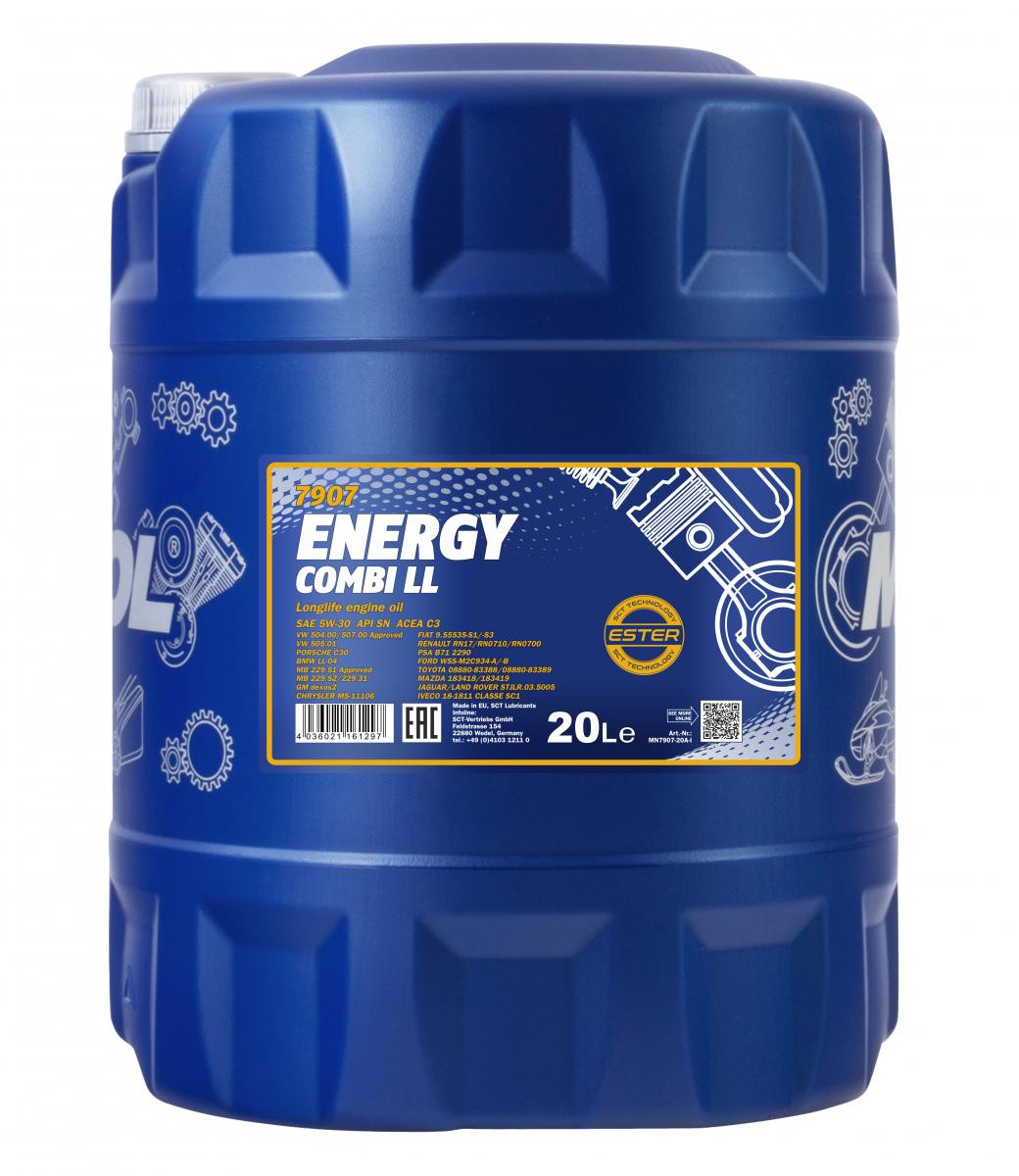 Mannol 7907 Energy Combi LL 5W-30 synthetisches Motoröl 20l Kanister