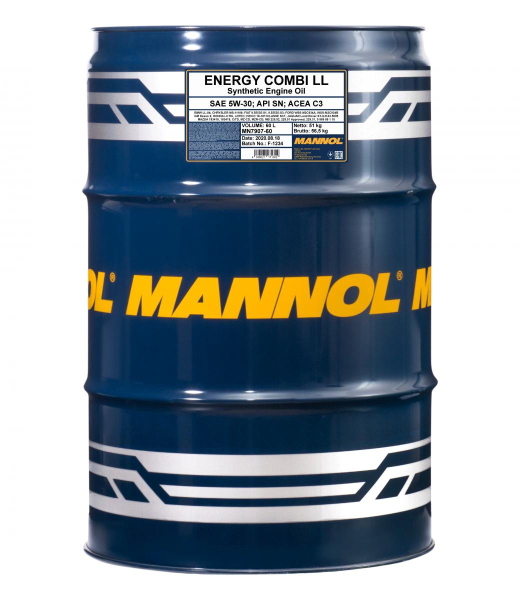Mannol 7907 Energy Combi LL 5W-30 synthetisches Motoröl 60l Fass