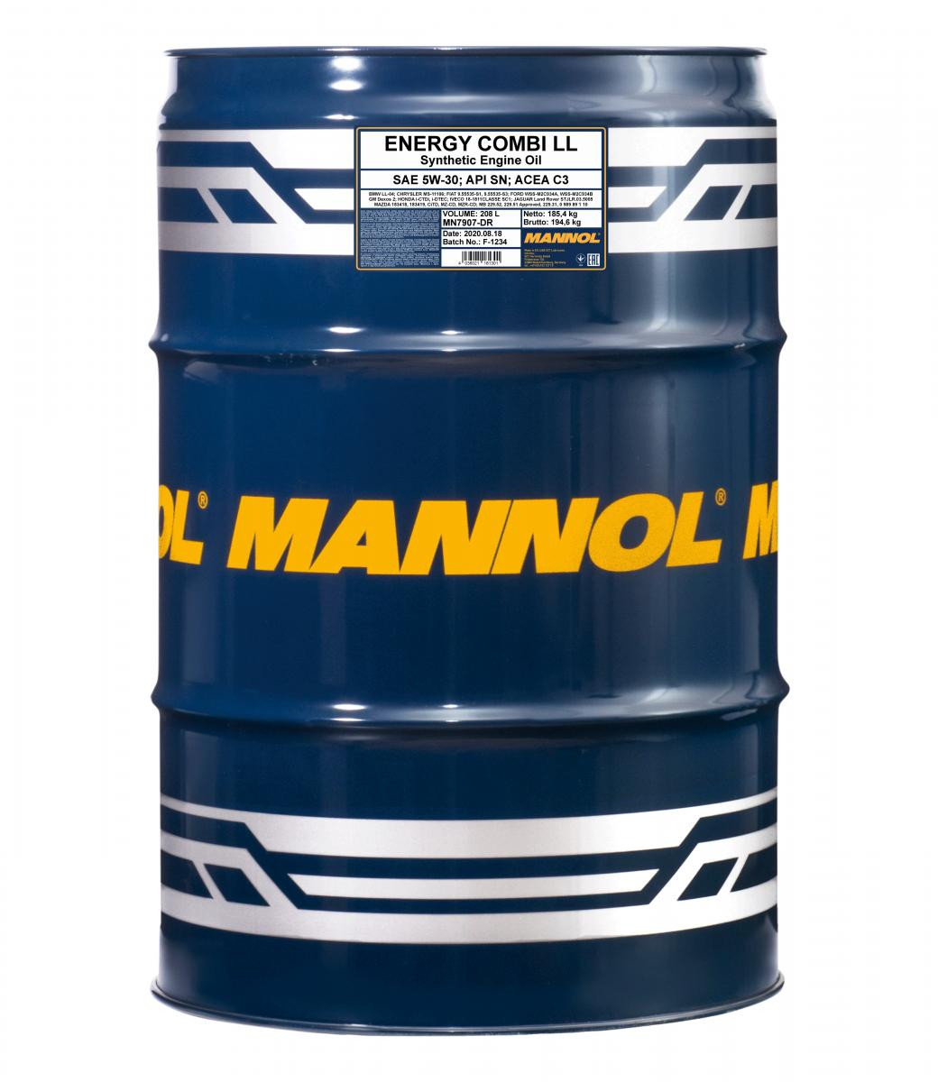 Mannol 7907 Energy Combi LL 5W-30 synthetisches Motoröl 208l Fass