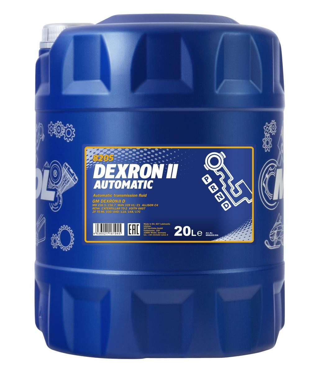 Mannol 8205 ATF Dexron II Automatikgetriebeöl 20l Kanister