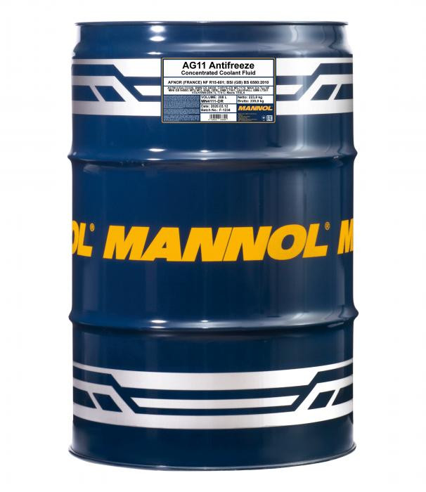 Mannol 4111 AG11 Kühlerfrostschutz Konzentrat 208l Fass