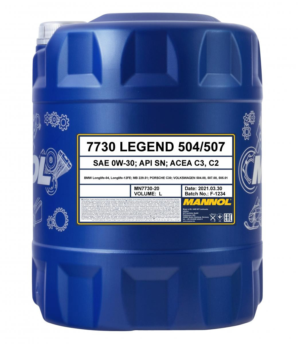 Mannol 7730 Legend 504/507 0W-30 Motoröl 20l Kanister