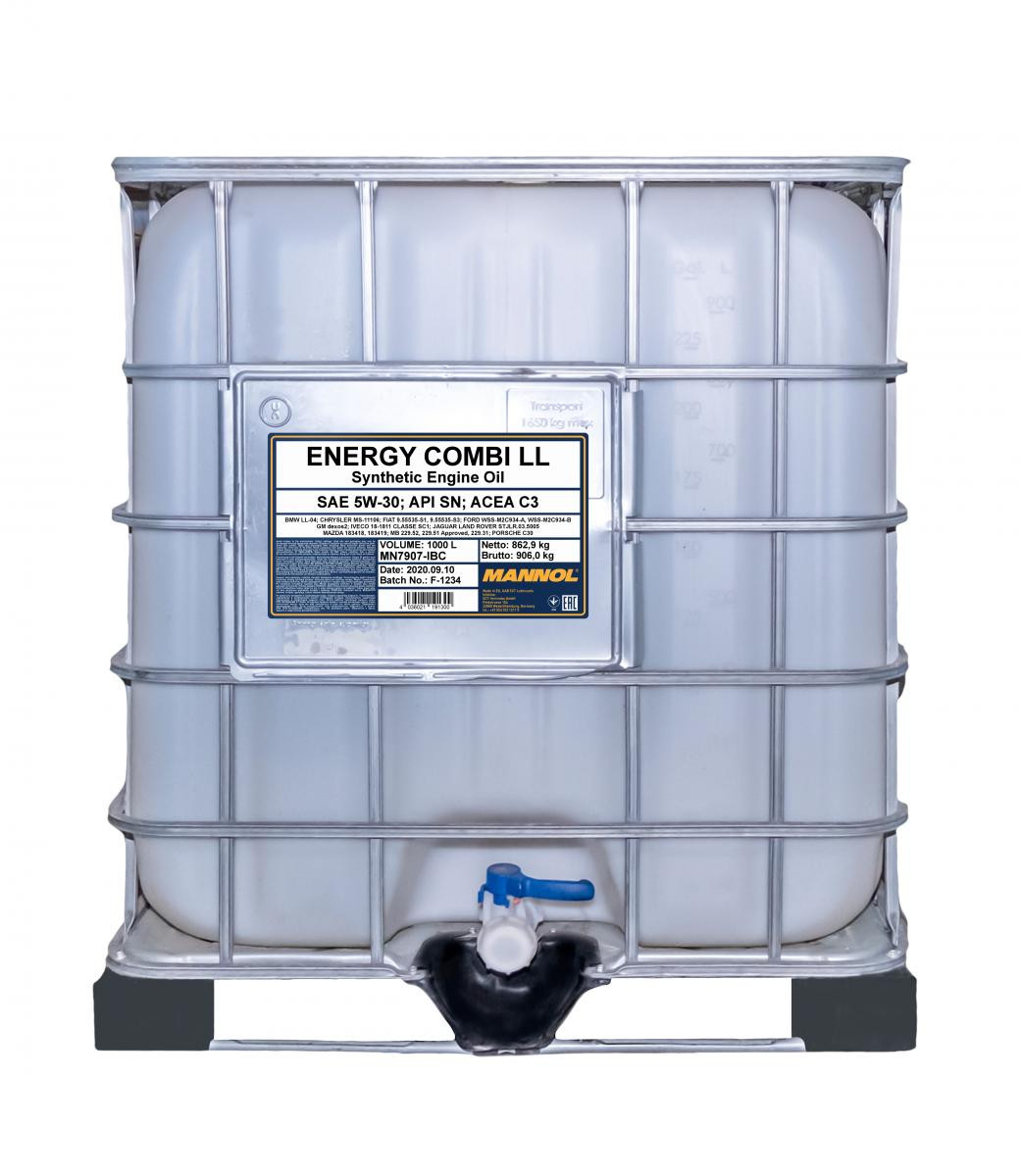 Mannol 7907 Energy Combi LL 5W-30 synthetisches Motoröl 1000l IBC Container