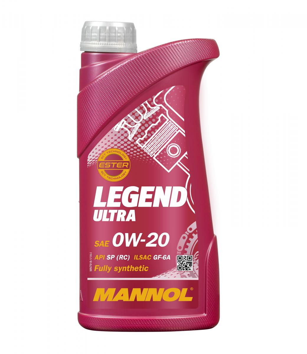 Mannol 7918 Legend Ultra 0W-20 synthetisches Motoröl 1l Flasche