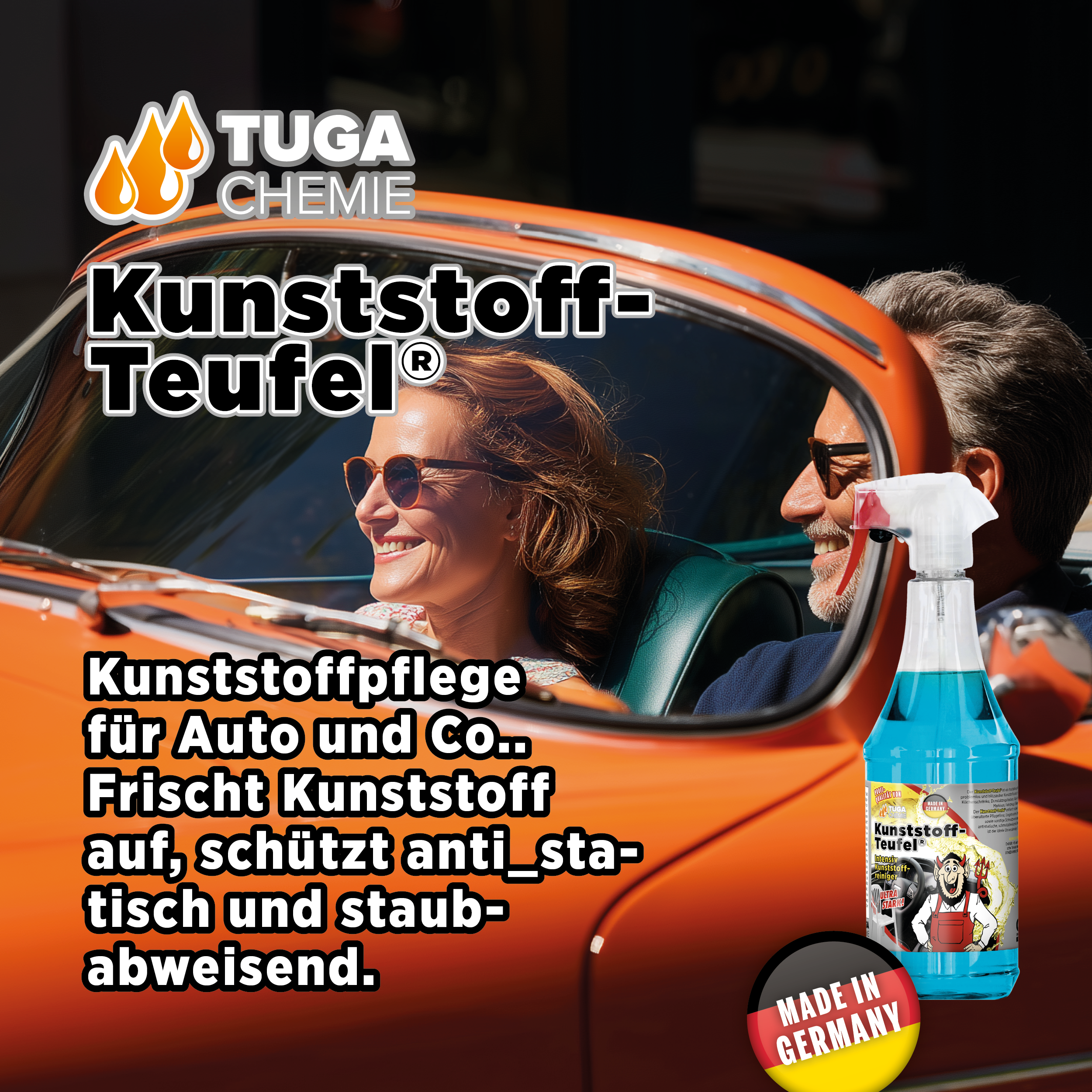 Tuga Chemie - Kunststoff-Teufel (Entfernt (fast) alles auf Kunststoff) 1L Spraydose