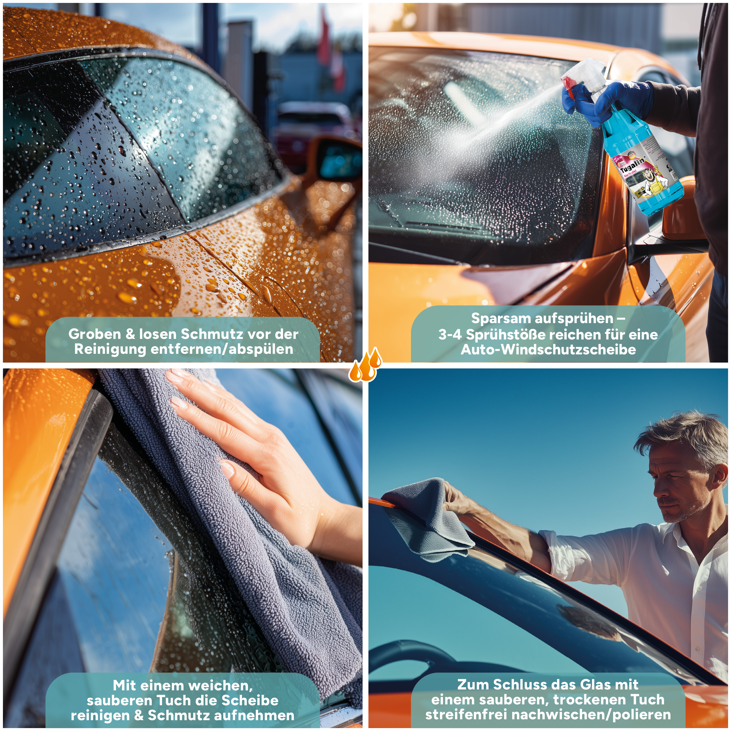 Tuga Chemie - Tugalin Nano (Glasreiniger mit Langzeitwirkung) 1L Spraydose