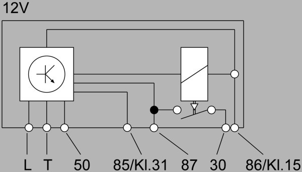 HELLA Steuergerät, Glühzeit