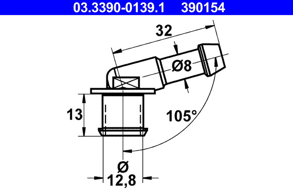 ATE Anschlussstutzen, Schlauchleitung