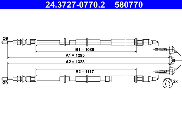 ATE Seilzug, Feststellbremse