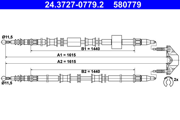 ATE Seilzug, Feststellbremse