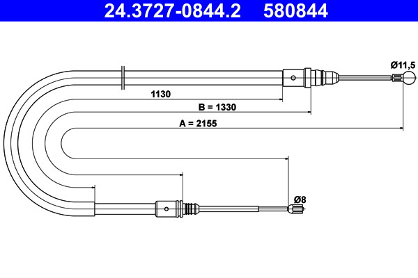 ATE Seilzug, Feststellbremse