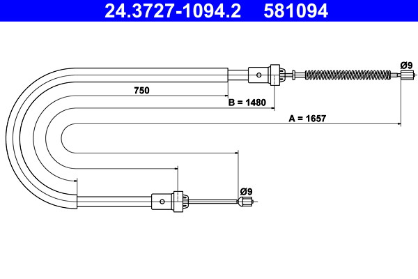 ATE Seilzug, Feststellbremse