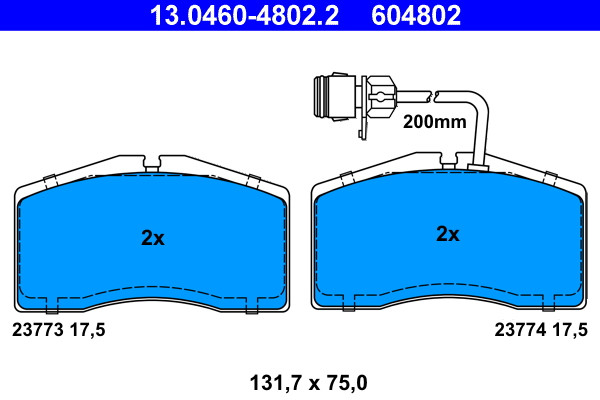 ATE Bremsbelagsatz, Scheibenbremse