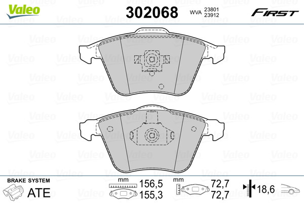 VALEO Bremsbelagsatz, Scheibenbremse