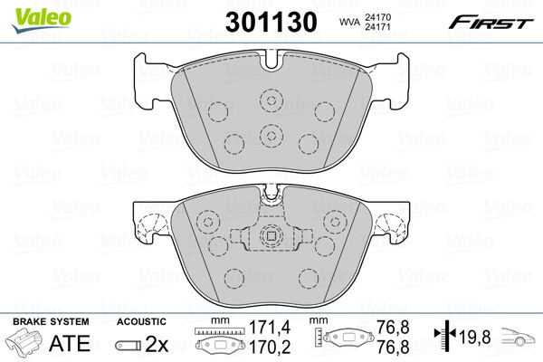 VALEO Bremsbelagsatz, Scheibenbremse