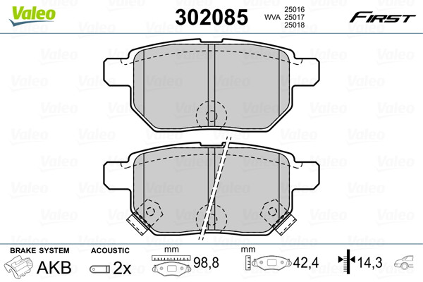 VALEO Bremsbelagsatz, Scheibenbremse
