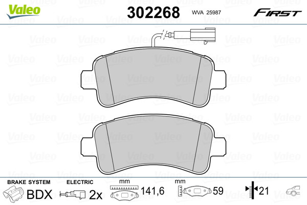 VALEO Bremsbelagsatz, Scheibenbremse