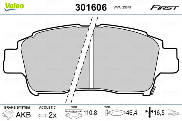 VALEO Bremsbelagsatz, Scheibenbremse